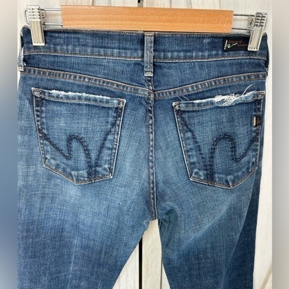 💋Citizens of Humanity Dita Petite Bootcut blue jeans distressed 👖26 - Picture 8 of 10